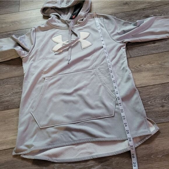 Under Armour nwt hoodie sweatshirt size med gray and white - Picture 7 of 12